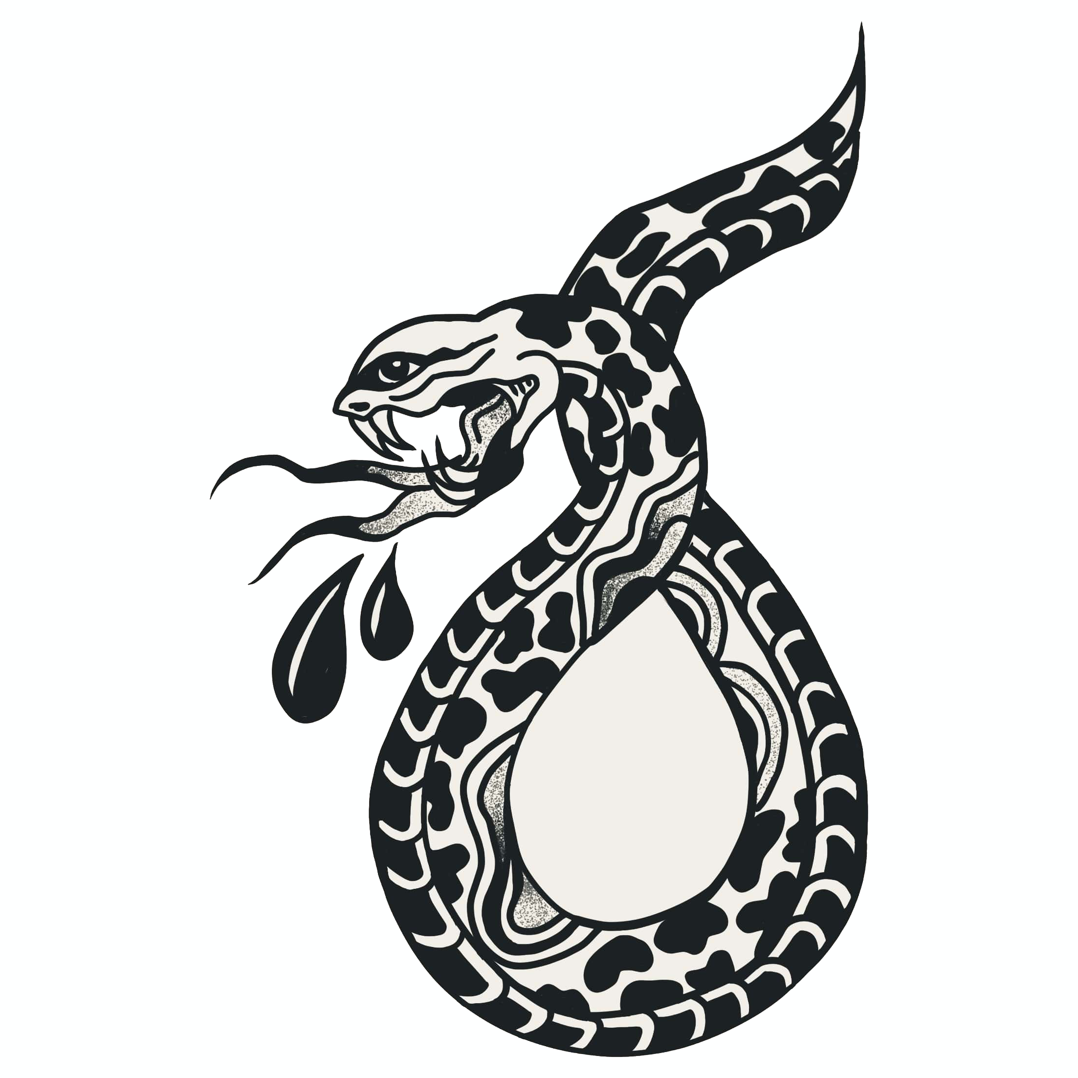 Diseño propio de serpiente estiloTradicional Americano